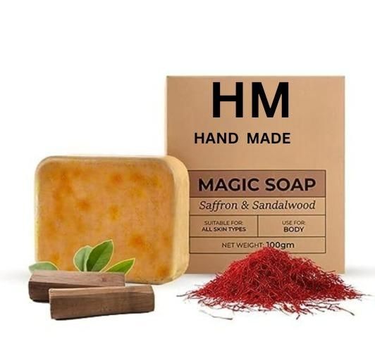 Hand Made Saffron & Sandalwood Magic Soap (Pack of 2)