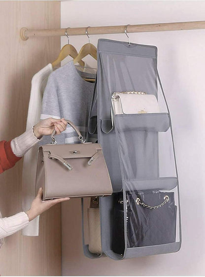 Hanging Handbag Organizer Storage Bag Wardrobe Closet for Purse, Clutch Pack of 2