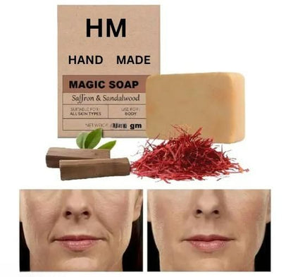 Hand Made Saffron & Sandalwood Magic Soap (Pack of 2)